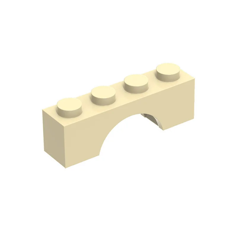 10PCS MOC Bausteine Teile Flache Bogen 4-Loch Groß 3659 Montage Bildung Spielzeug Modell Ziegel DIY Zubehör