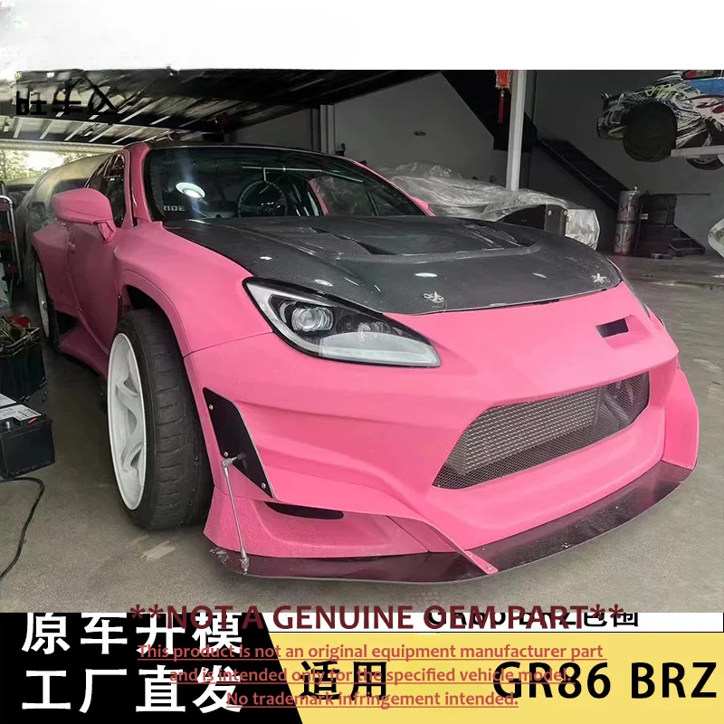 For Toyota GR86 Subaru BRZ Rocket Bunny Wide Body Kit Front Lip Rear Lip Side Skirt Modification Parts