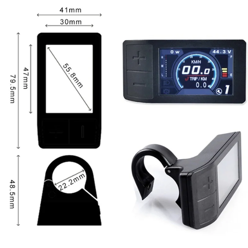 500C Mini Color Display for Bafang Mid Crank Motor Conversion Kit BBS01 BBS02 BBSHD EBike Speedometer Motor Controller