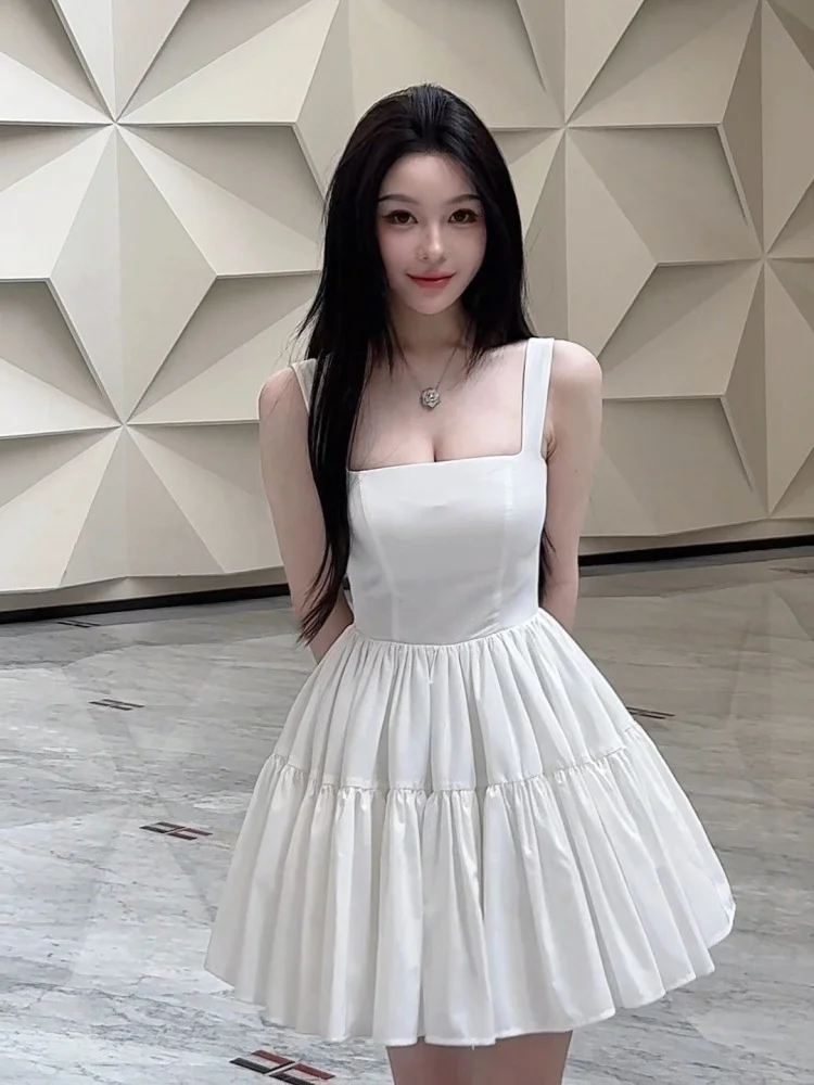 

Youenbb Gentle Girl's Dr Square Collar Wide Strap Slimming Waist Design Comfortable Soft Fabric Hanfu Sle Spring Collection