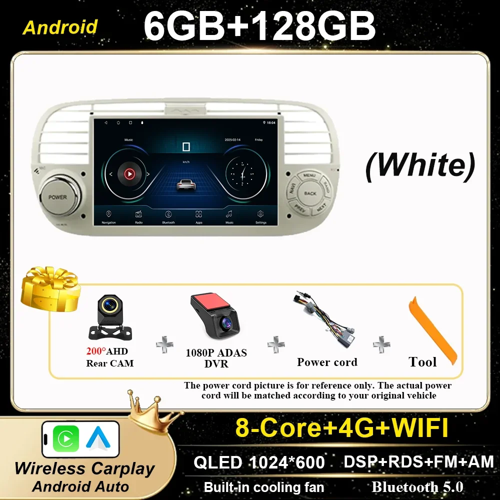 Android Autoradio Radio Voor Fiat 500 2007-2015 Auto Multimidia Speler GPS Navigatie Carplay Auto Hoge Prestaties CPU GEEN 2DIN