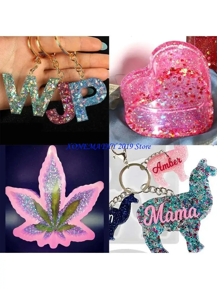 

F42F 32 Bottles Glitter Powder Epoxy Decorative Polish Art Makeup Children's Toy Material for Holiday Gifts