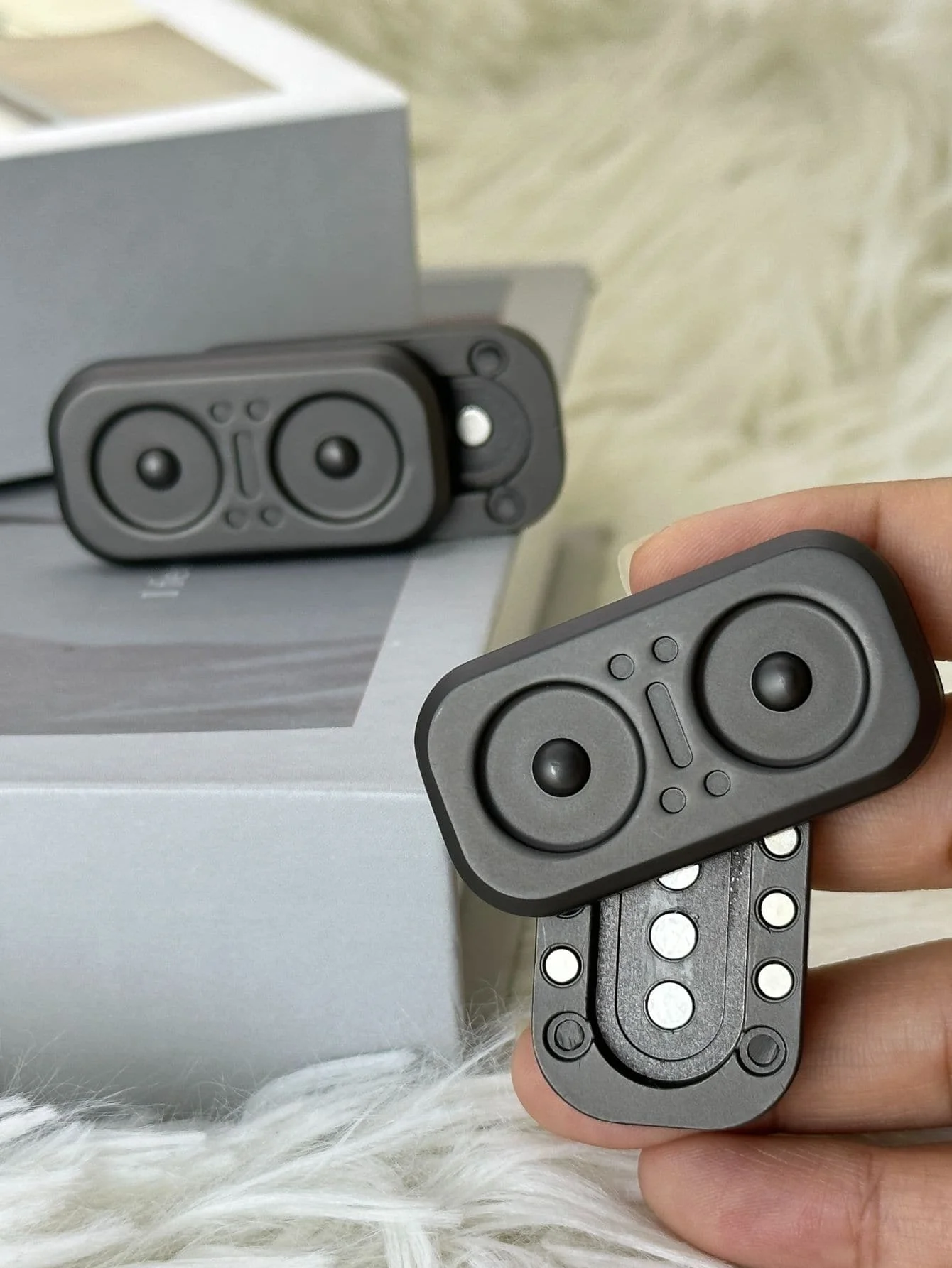 البومة المعدنية فيدجيت الدوار ، فك الضغط المغناطيسي اللعب ، الكبار والأطفال هدية ، المنزلق #4