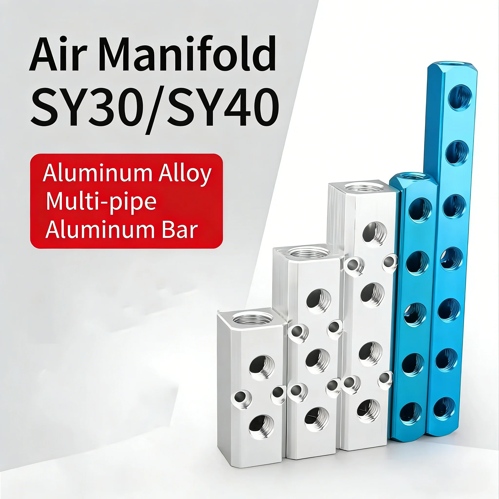 Air Exhaust Diverter 25X25 Tracheal Diverter Manifold Air Source Distribution Diverter Block Pneumatic Manifold