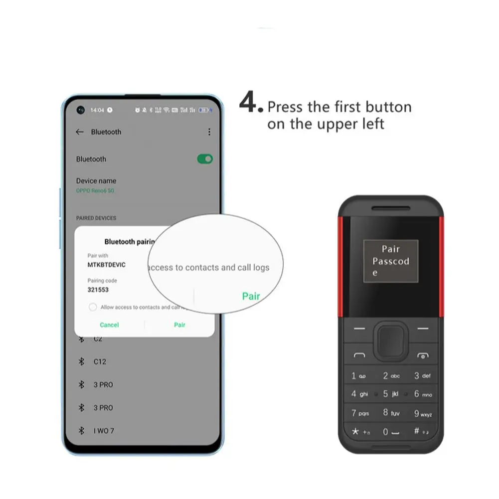 BM222 Unlock Cell Phone Dual Card Dual Standby Mini Mobile Phone Dialer 0.66 Inch OLED Screen Voice Changer For Elderly Kids