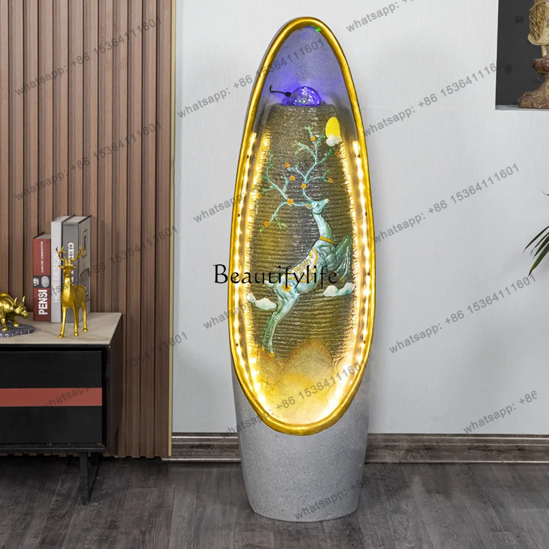 Factory Direct   European water fountain office lucky home accessories circulating water feature atomizing humidifier  ornament