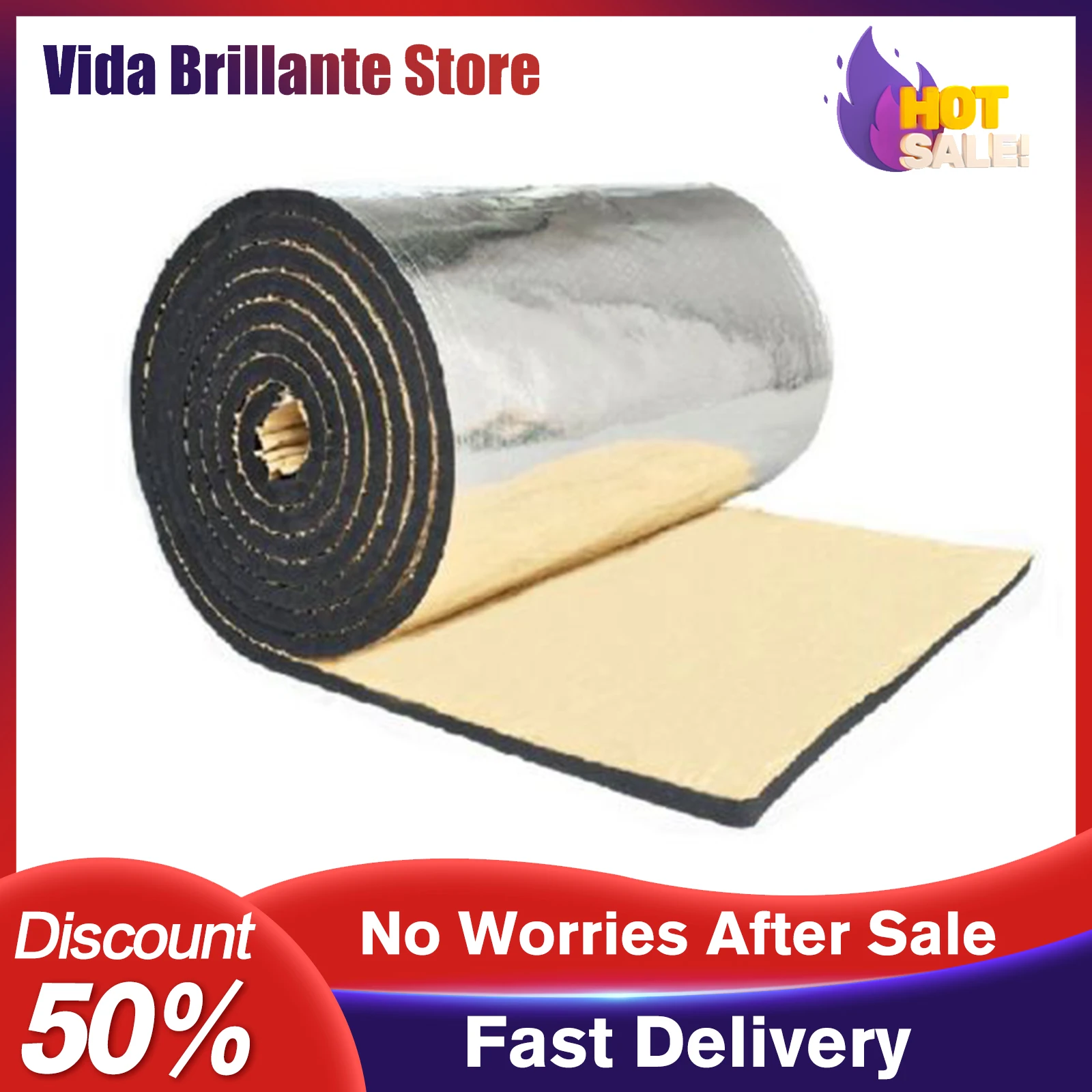 

13x3ft автомобильный теплозащитный изоляционный коврик, шумоизоляционный коврик, режущийся подвижный самоклеящийся водонепроницаемый для автомобильных дверей, крышков, полов