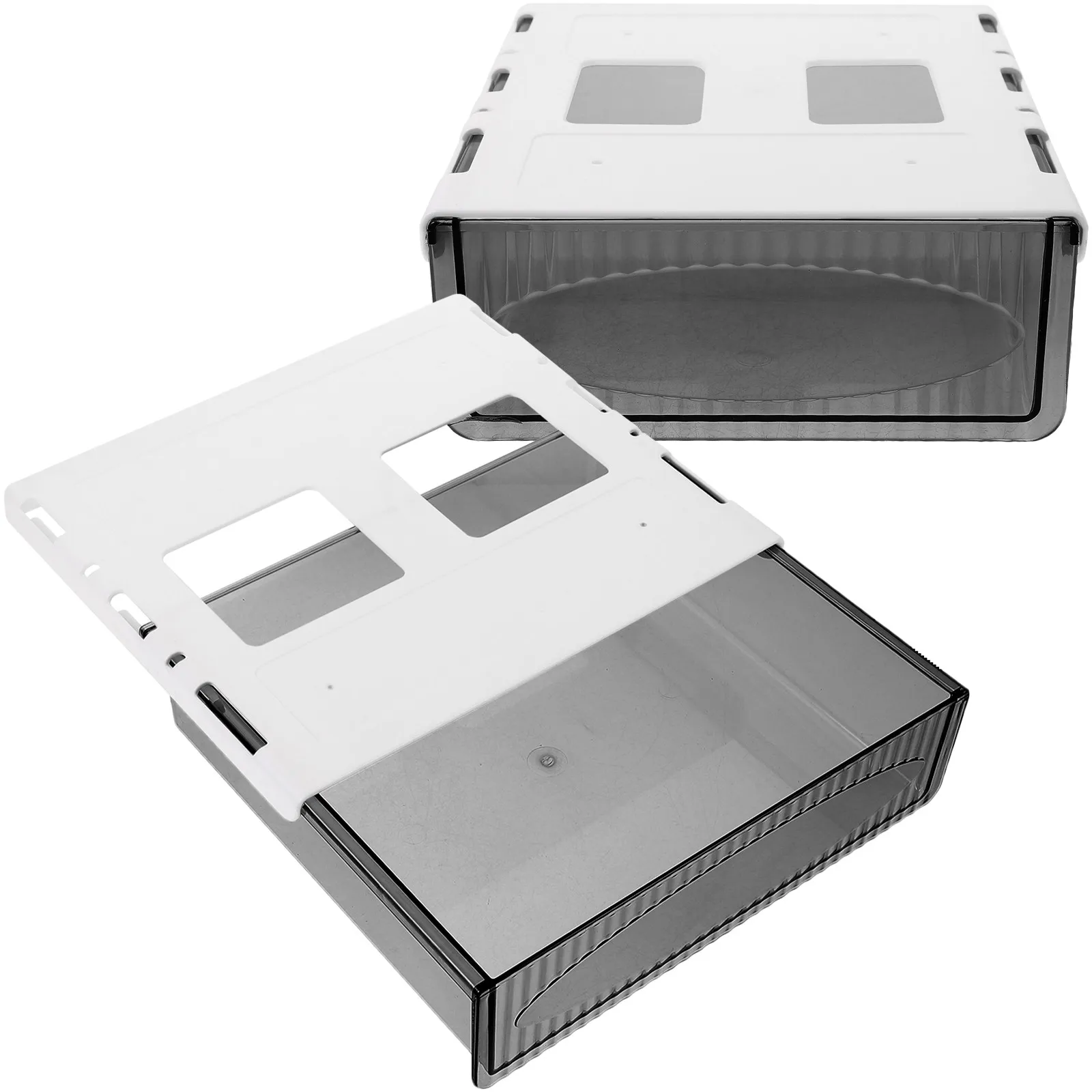 

Набор из 2 скрытых выдвижных ящиков под стол с креплением на клейкой основе для хранения косметики, офисных принадлежностей и домашнего рабочего стола