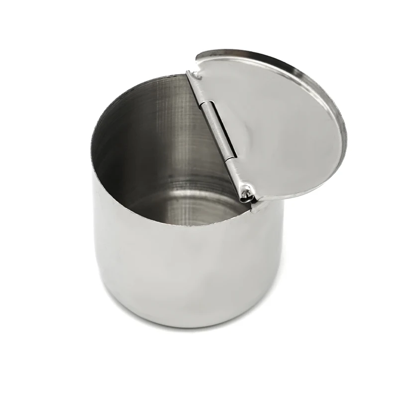 3Pcs Dental Sterilizer Jar Stainless Steel Surgical Sterilized Tray Pot Container Cotton Ball Bottle Dentist Material