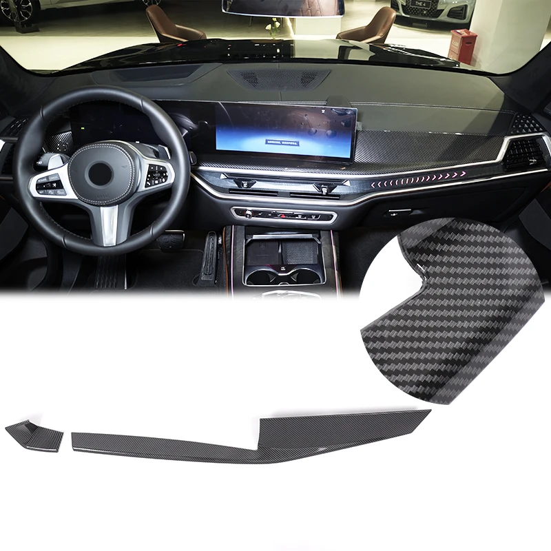 

For 2023-2025 BMW X5/X6/X7 central control instrument panel sticker Central control decorative sticker ABS carbon fiber pattern