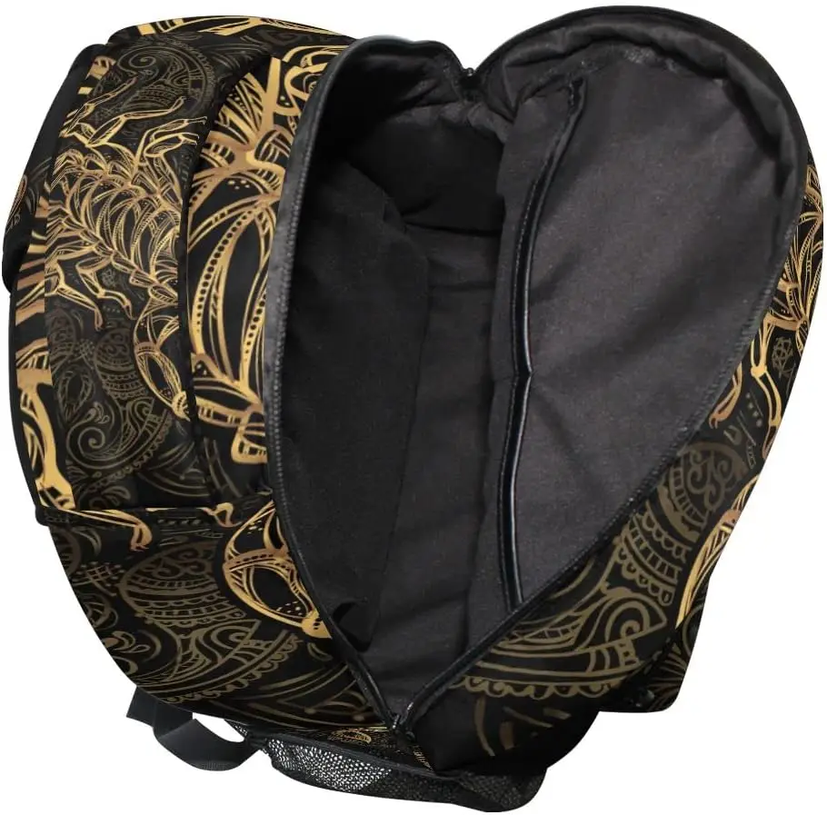 Gold Star Scorpion Backpack Laptop Bag Daypack Travel Hiking School Backpacks for Men Women Kids Girls Boys