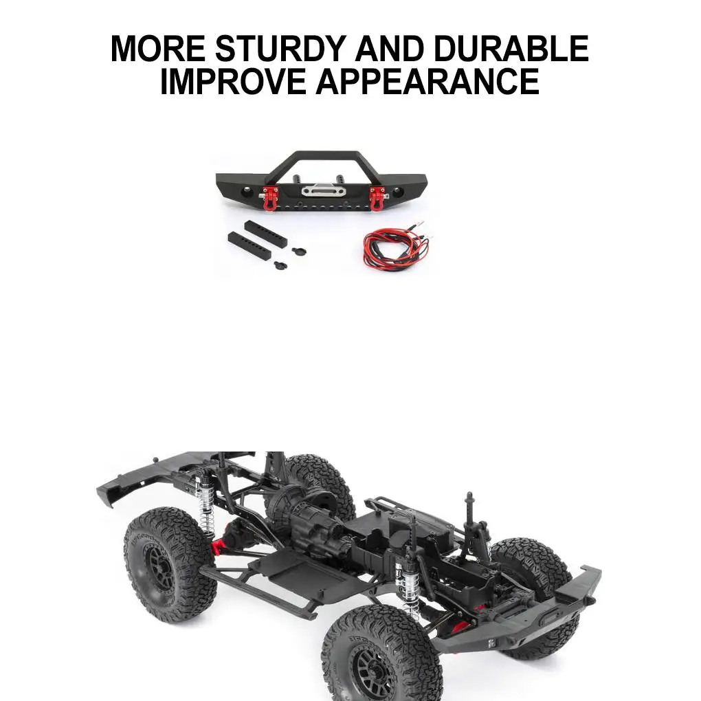1/10 Frontstoßstange RC Upgrade Teil Aluminiumlegierung Langlebige Rc Frontstoßstange Für Axial SCX10 TRX4 TRX6 RC Auto Teil
