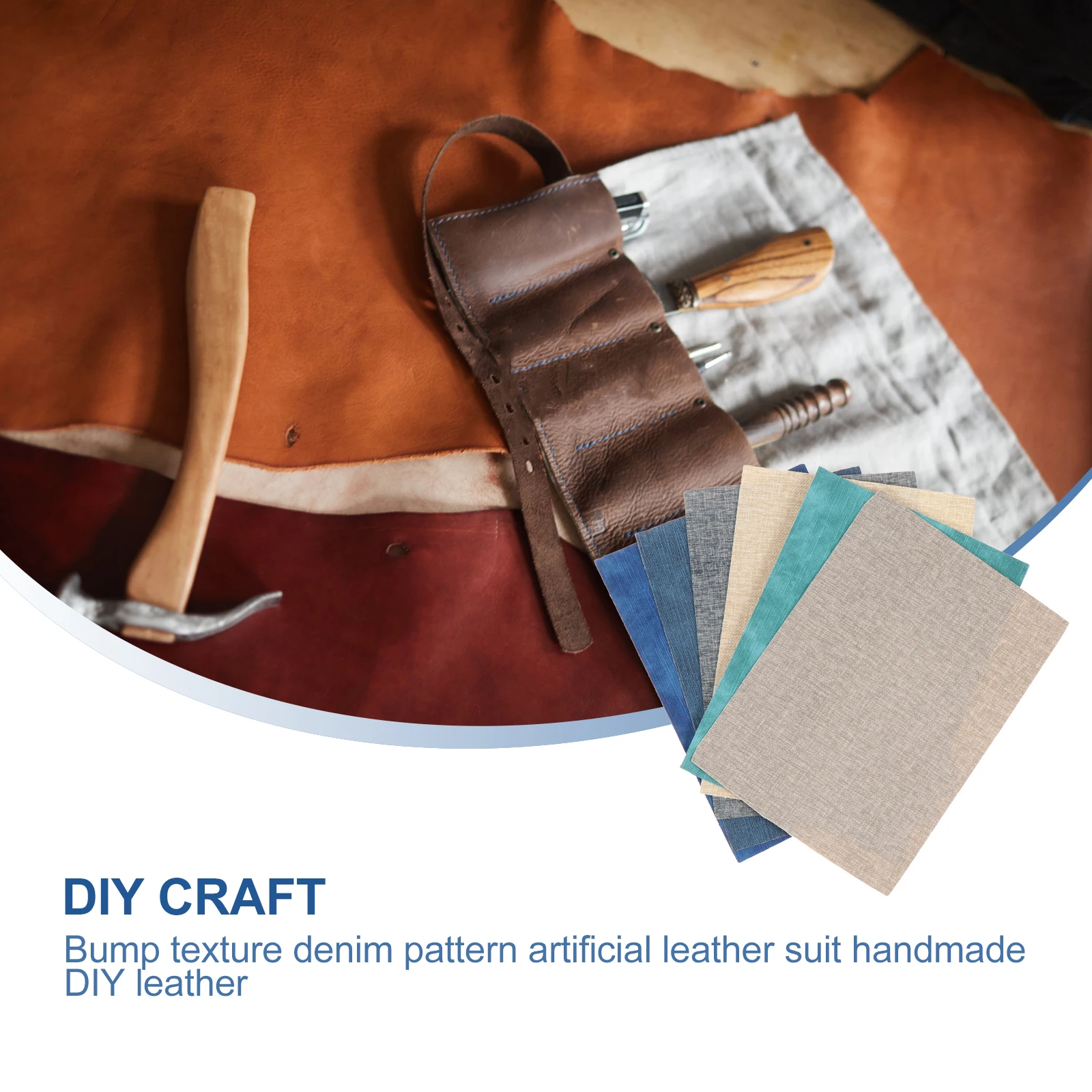 

6pcs Kit Pu Sheets For Diy Earrings Bags Pendants Photo Albums Faux Fabric Sheets Diy Craft Material