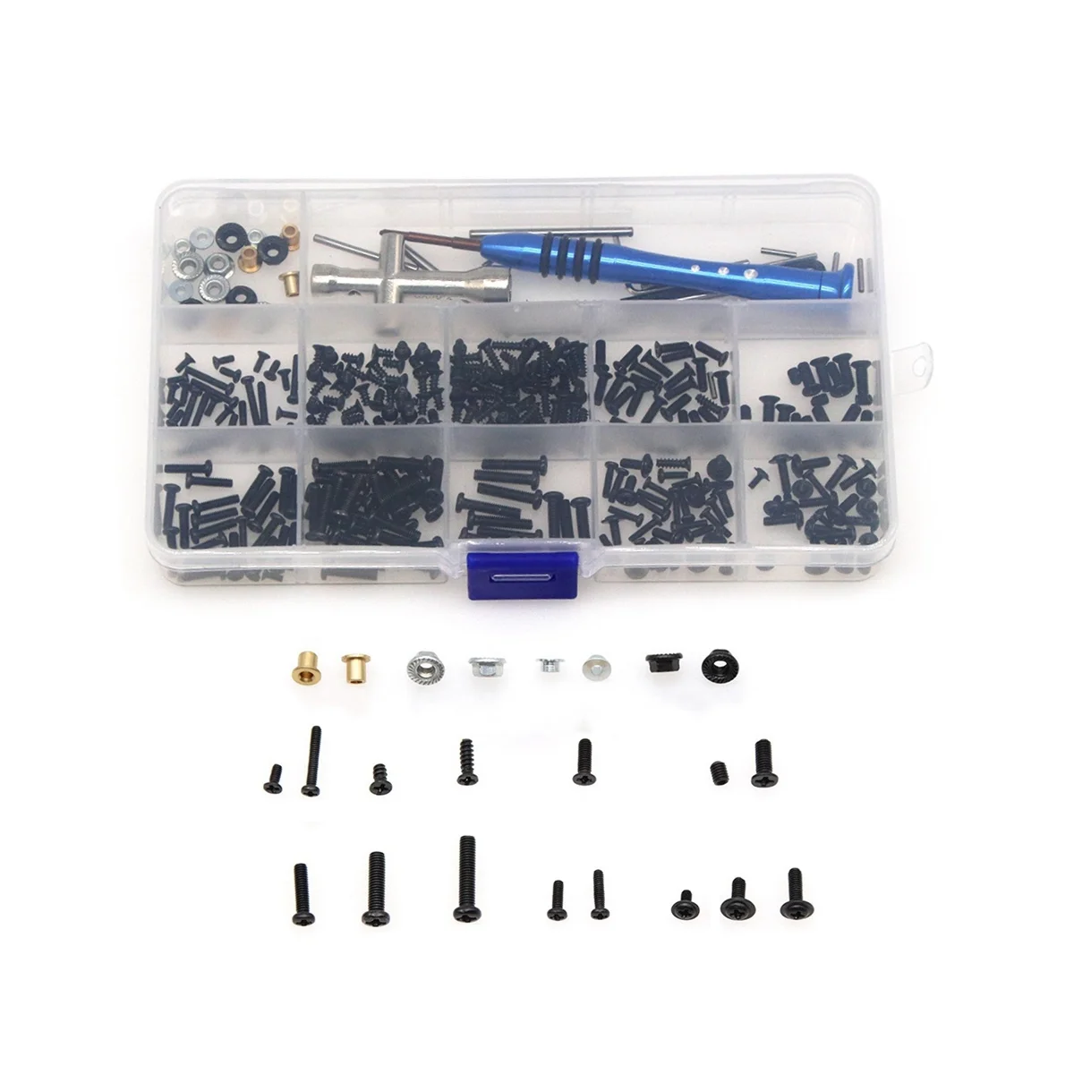 Imagem -02 - Caixa de Ferramentas do Jogo do Prendedor do Parafuso para Wltoys Peças Sobresselentes do Carro do rc m2 M2.5 m3 144001 144010 124007 124016 124017 124018 124019