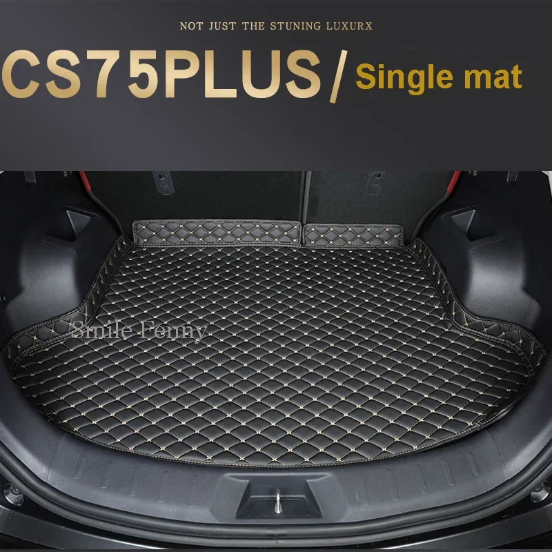 For Changan CS75 PLUS 2024 2021 2022 Accessories Leather Styling Car Trunk Mat Cover Single Anti-Dirty Protection Carpet Cushion