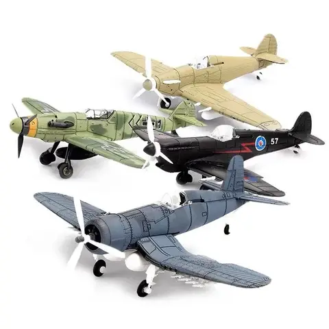 1/48 WWII Fighter Model 4D Assemble Aircraft Plastic DIY Accessories Toy Small Airplane Toy Diy Craft Kits for Adults
