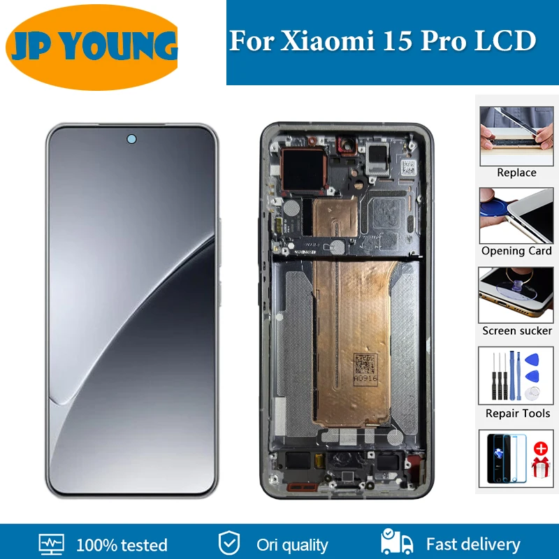 

6,73 "оригинальный AMOLED для Xiaomi 15 Pro ЖК-дисплей 24101PNB7C 2410DPN6CC сенсорная панель дигитайзер для Mi 15Pro Замена ЖК-дисплея