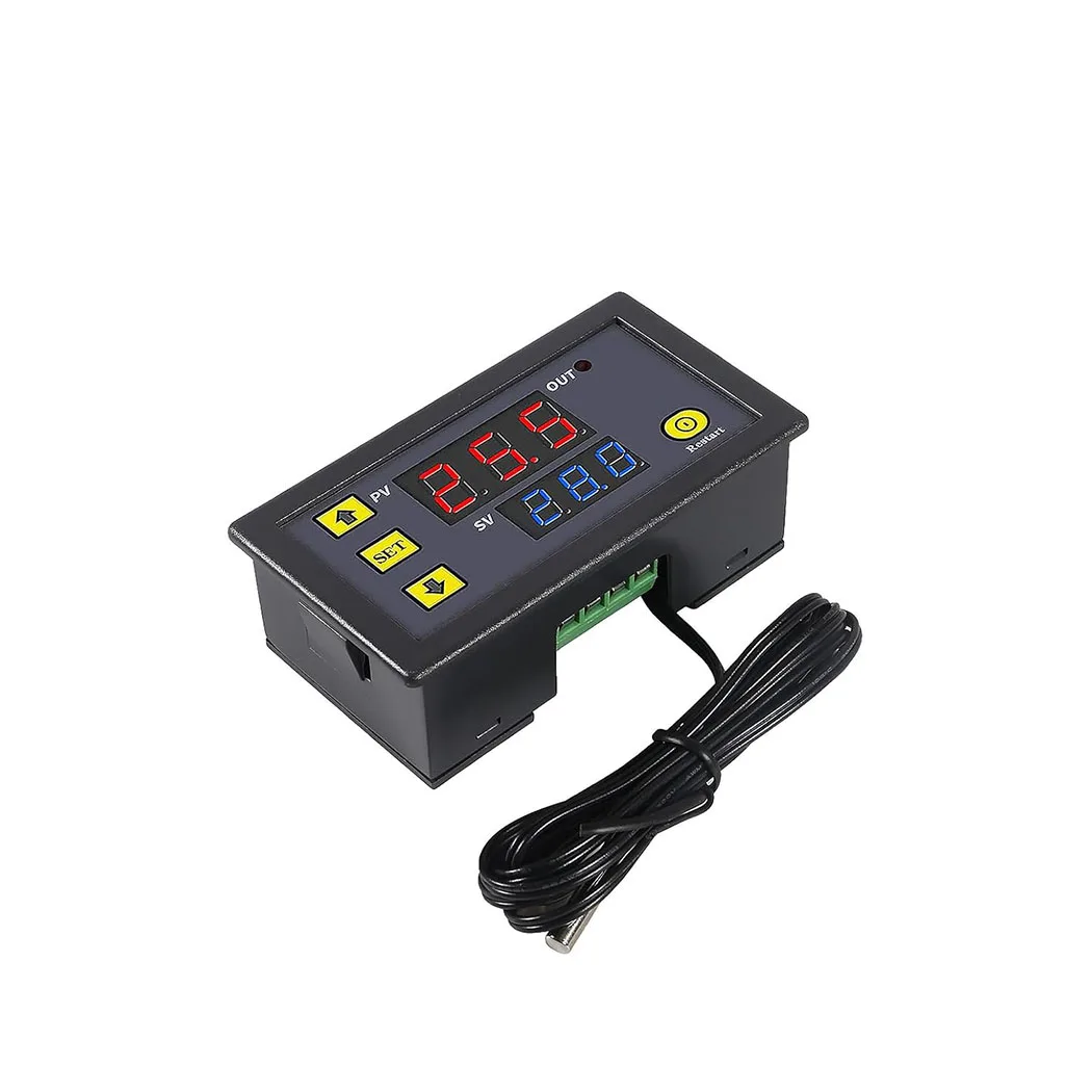 Digital Temperature Controller W3230 Digital LED Thermostat Switch with Waterproof Probe AC110-220V Programmable Heating Cooling