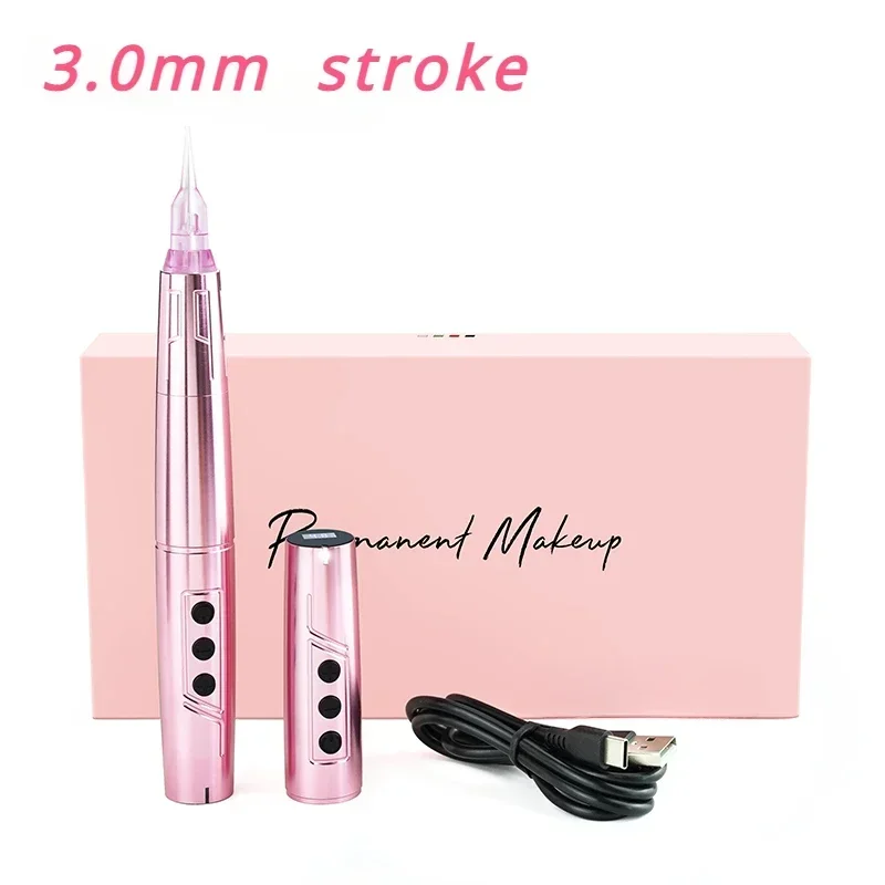 TP006 professional rotary wireless tattoo pen type tattoo machinerotary tattoo pen machine with led display 3.0mm stroke