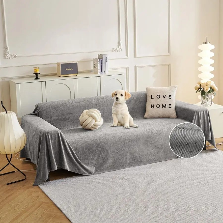 

HOME Couch Cover Sofa Covers for 3 Cushion Couch, Dog Couch Cover Protector for Sectional Sofa Covers Couch Protector, Non Slip