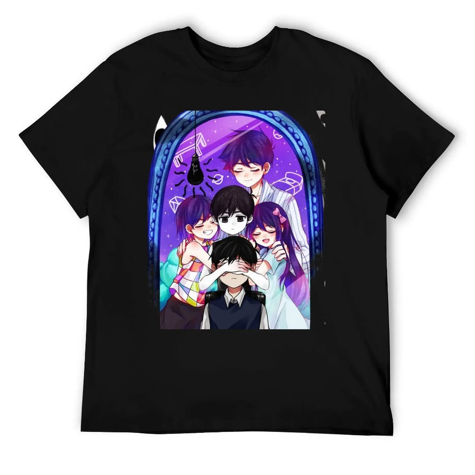 

Футболка Omori Aubrey - Одежда для игр Omori - Футболка с наклейками Omori, мужская футболка, дизайнерские футболки с аниме, футболка большого размера