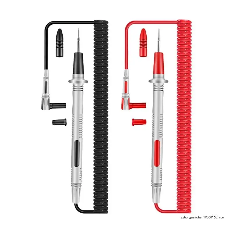 

28GF Versatile Multimeter Probe Test Wire Probe Silicone Pen with Adjustable Line Length Suitable for Students Office Workers