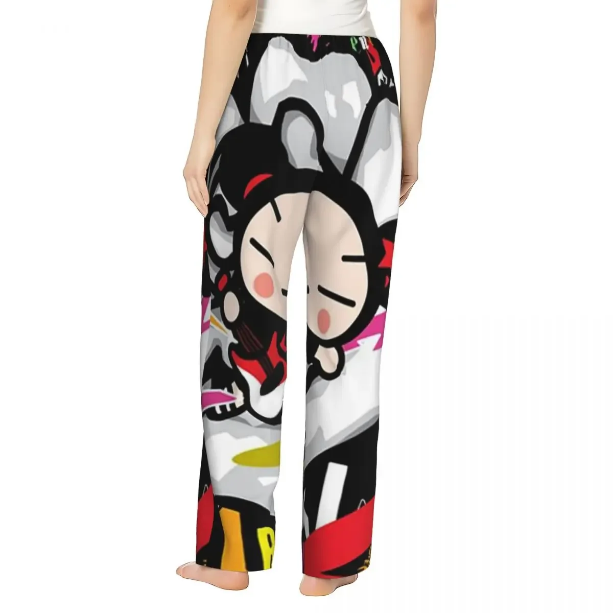 Custom Cartoon Pucca And Garu Animated Tv Movies 18 Women Pajama Pants Lounge Sleep Sleepwear Bottoms with Pockets