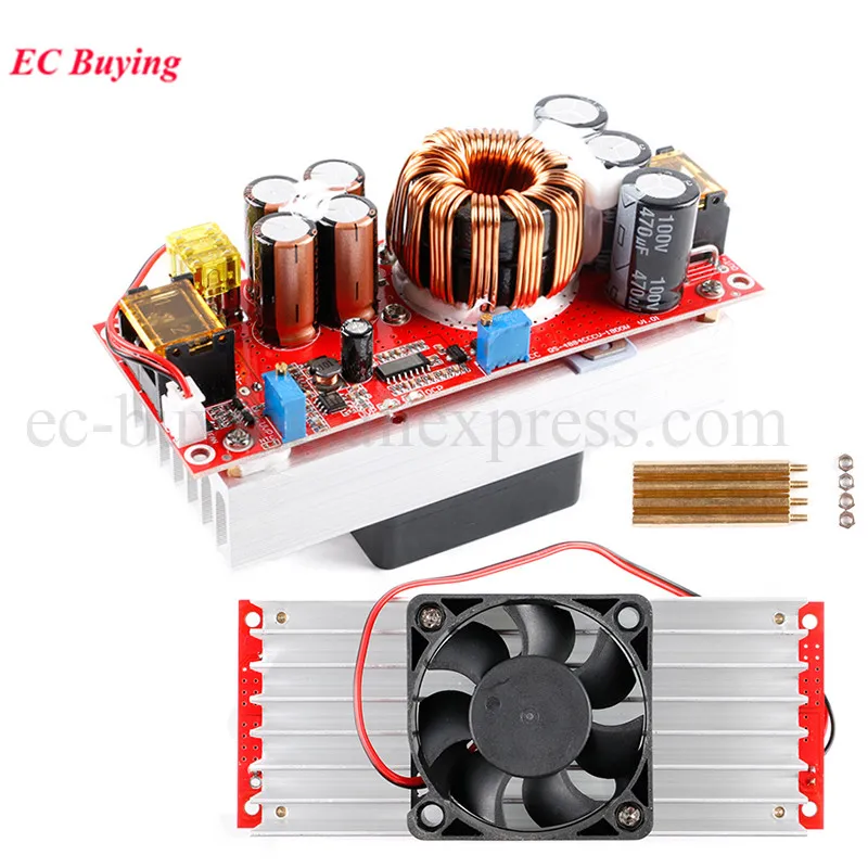 1800W 40A DC DC Voltage Converter CV Boost Step Up Adjustable Module Power Supply DC-DC 10V -60V to 12V-90V Regulator Board