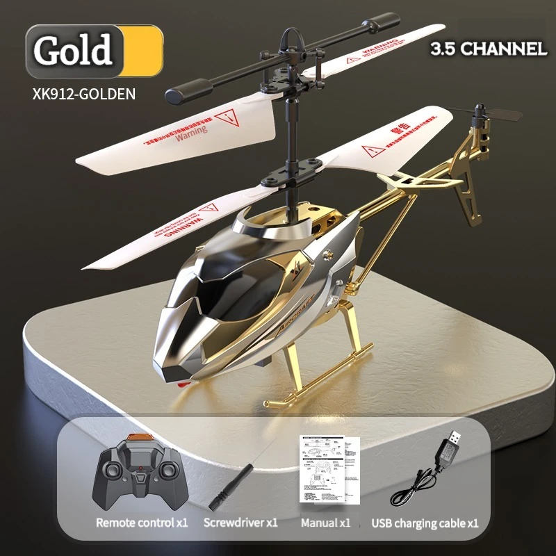 RC Helicopter 2.4GHZ 3.5 Channel Air Pressure Constant Height Light Remote Control Simulated Helicopter Toys Gift for Children