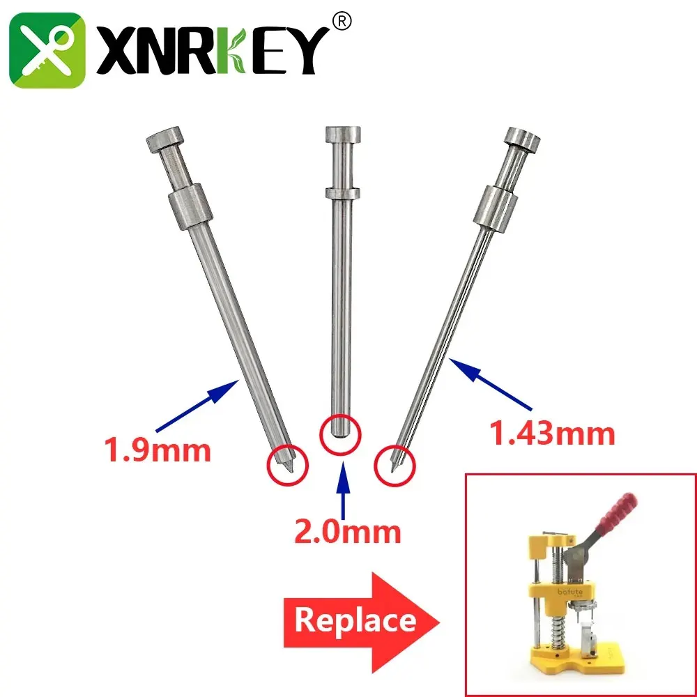 

XNRKEY For 2019 Bafute Key Fixing Tool Flip Key Vice Of Flip Key Pin Remover Dismantle Locksmith Tool 1.43/1.5/2.0mm Thimble P