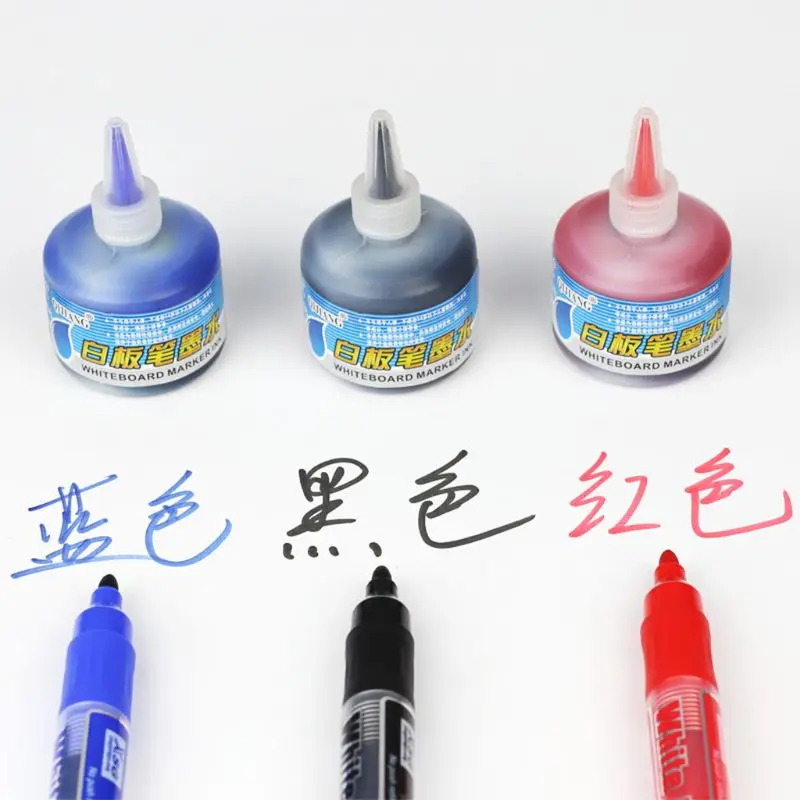 

1 Bottle 50ml Refill Ink for Refilling Inks Whiteboard Marker Pen Black Red Blue