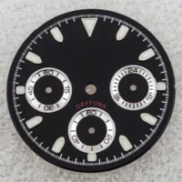 Manecillas de reloj de 29 mm VK63, indicadores de esfera, piezas de reloj adecuadas para caja Daytona de 39 mm, reloj de cuarzo con movimiento VK63, piezas de esfera y caja.