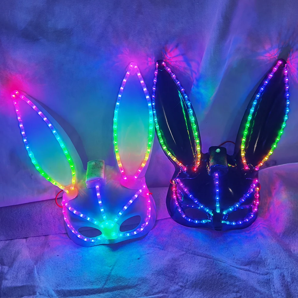 Laser GlowingHeadband LED Bunny Mask Birthday Wedding Party Stage