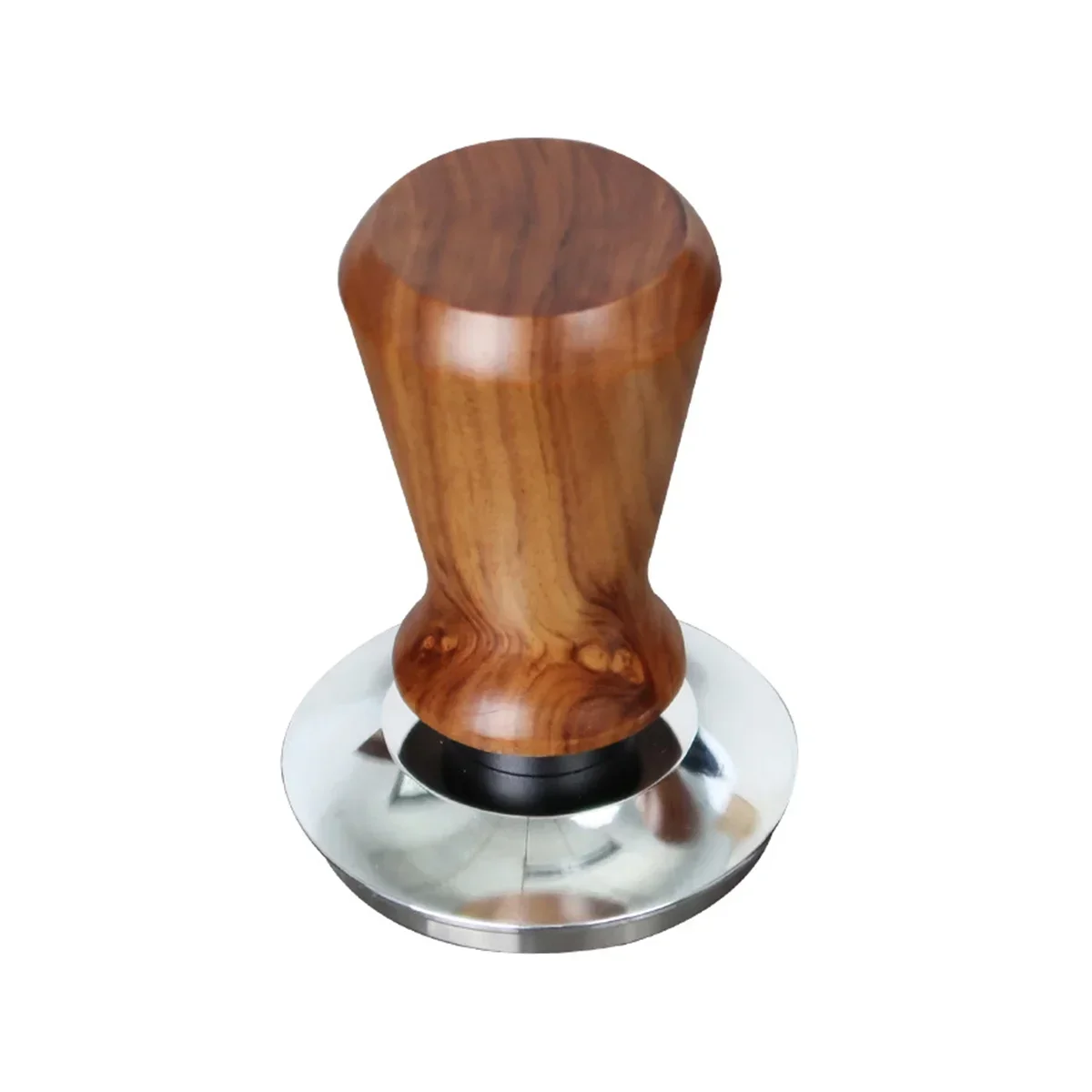

53mm Coffee Tamper Wooden Handle Barista Espresso Maker Grinder Handmade Coffee Powder Hammer Tamper Ripple Base