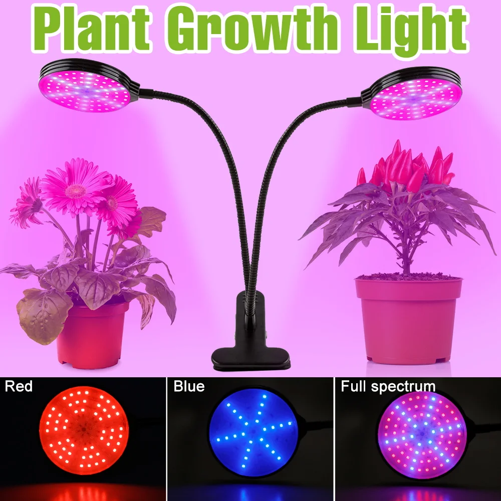 LED Full Spectrum Plant Grow Light USB Indoor Succulent Fill Lamp 5V Dimmable Greenhouse Tent Vegs Fruits Cultivation Lighting