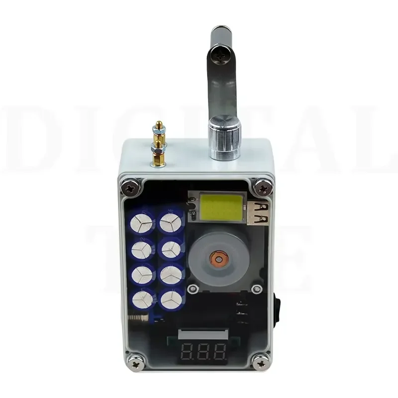 6V 8.4V Hand Crank Generator Portable Emergency USB Charger with COB Light and Lighter Compact Survival Light Gear