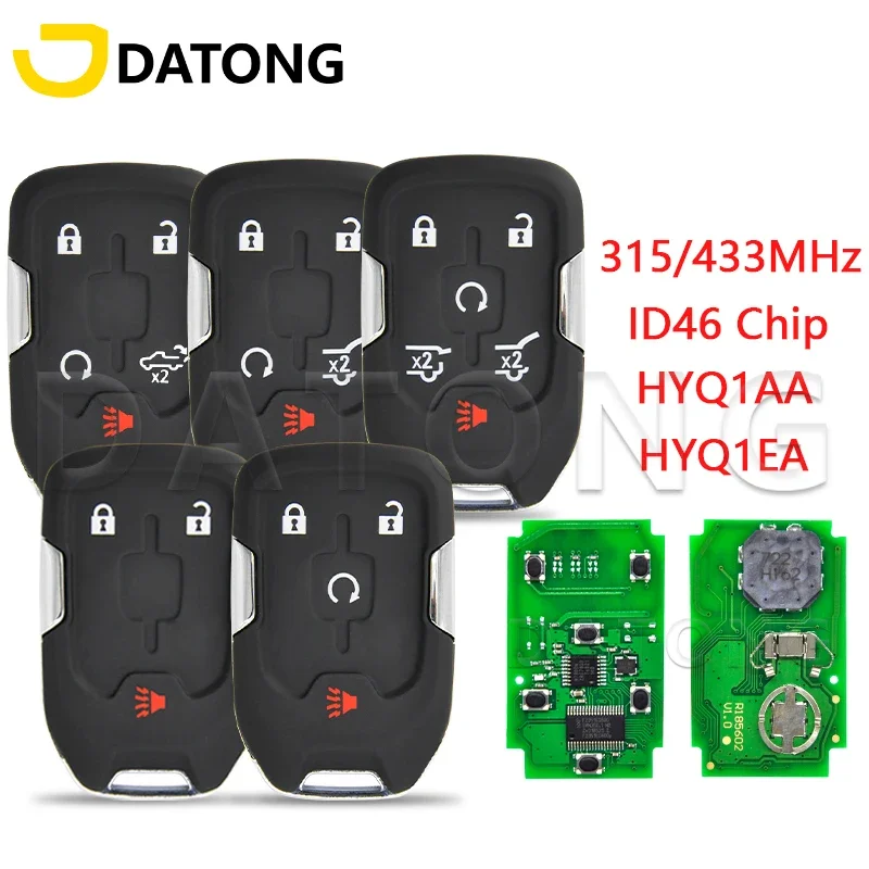 

World Remote Control Car Key Datong For Chevrolet Suburban Tahoe Silverado GMC Sierra Yukon HYQ1AA HYQ1EA ID46 315 433MHz Card