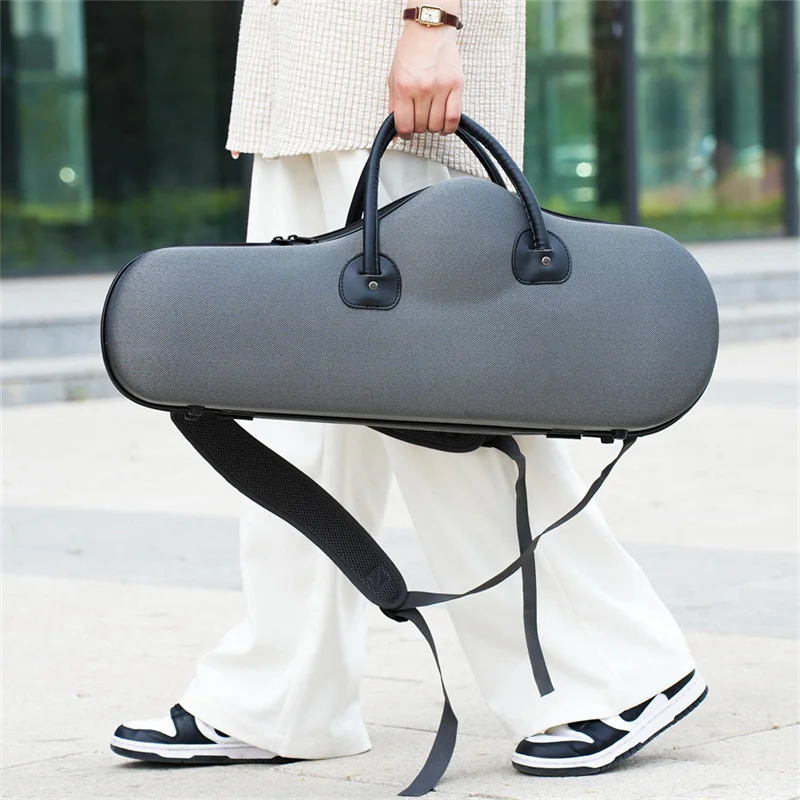 Alto Saxophone Case E-flat Double-shoulder Storage Bag Carry Handle Shockproof Backpack Hard Shell Saxophone Bag for Performance