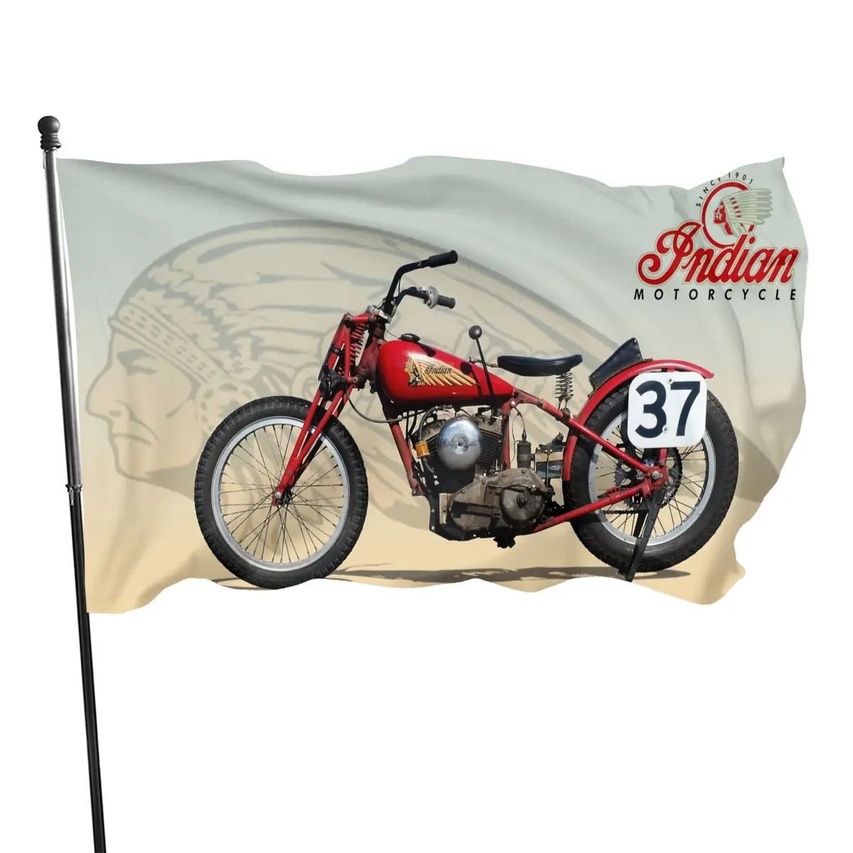 USA 66 Road Flag Motorcycle Beautiful Woman Retro Car Motorcycle Outdoor Indoor Bar Living Room Decoration Flag Women Men Gifts