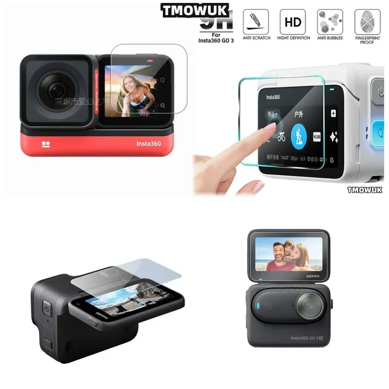 

For Insta360 One RS Link 2C Travel Ready Tempered Glass Screen Protector