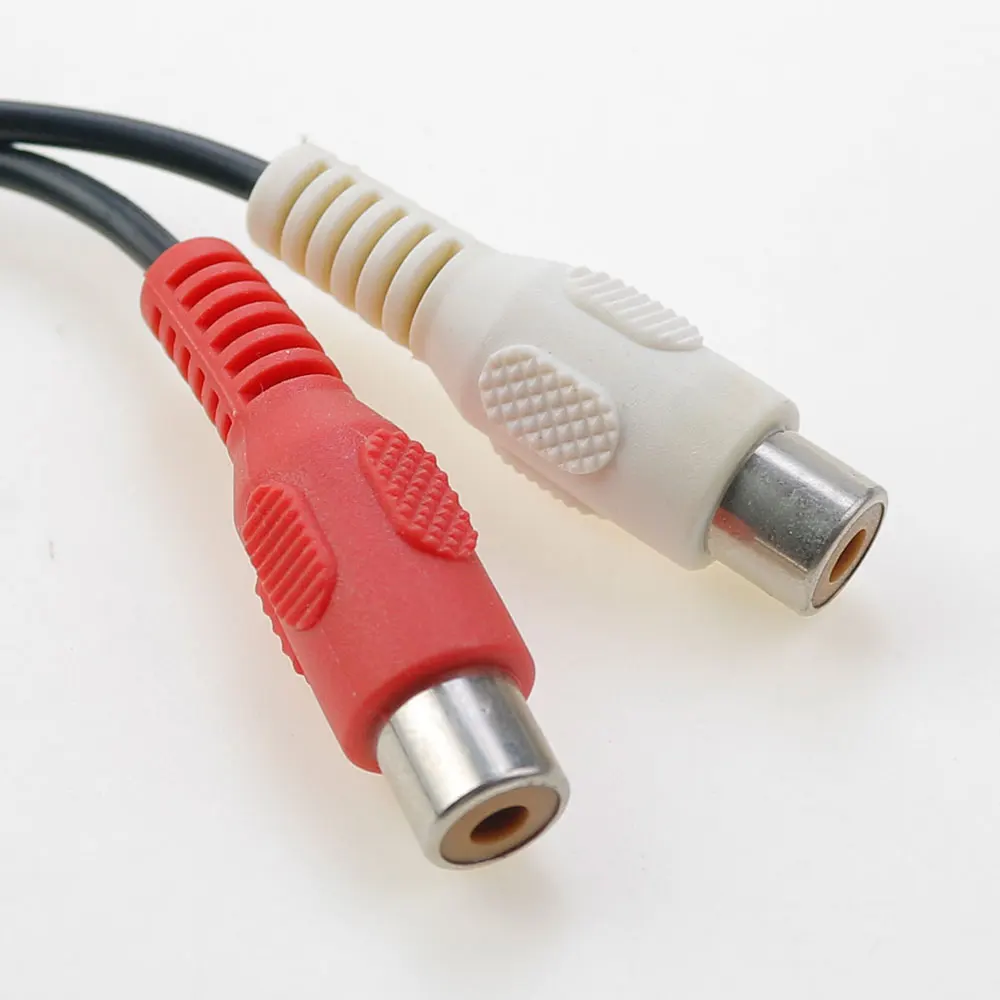 Hoge Kwaliteit Rca Stereo Audio Kabel Converter Adapter 3.5Mm Jack Mannelijke Naar 2 Rca Vrouwelijke Jack