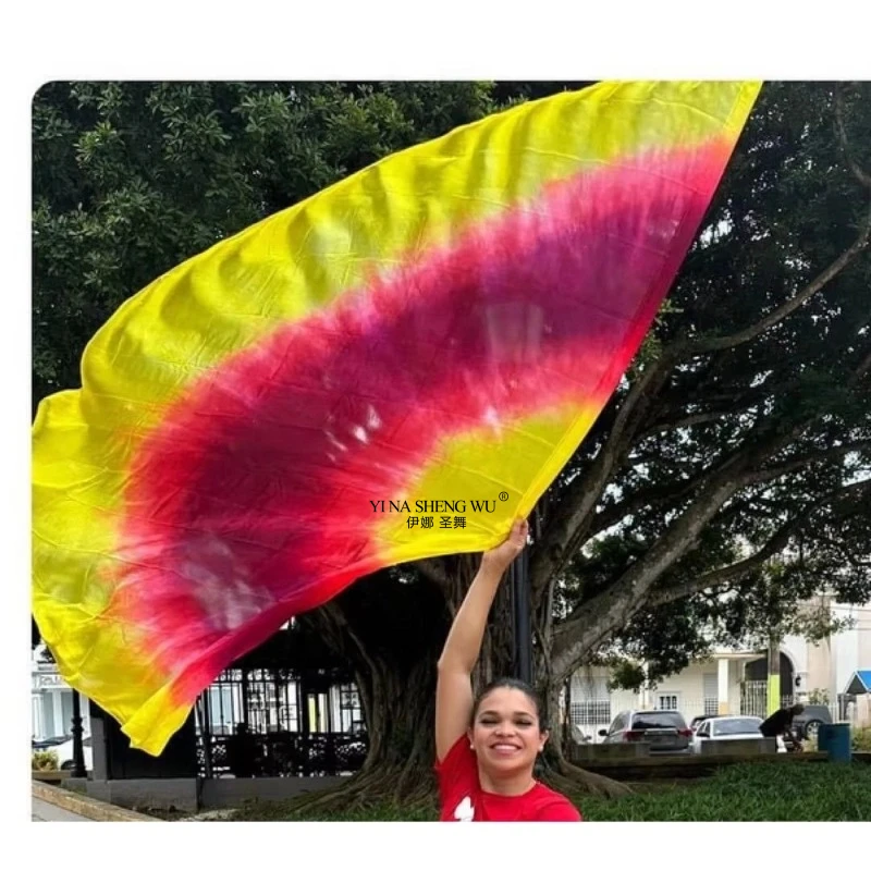 Lenço de dança do ventre véu de seda xale para mulheres seda real 200x114cm prática profissional desempenho adereços lenço de quadril bandeira da igreja