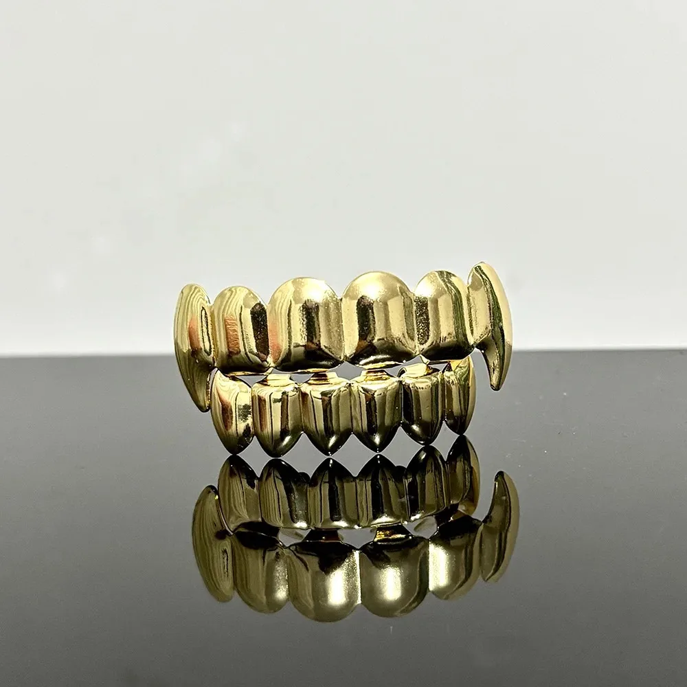 Klassische Glänzende Vampirzähne Zahnkappen Hip-Hop 6/6 Glatte Oberfläche Zahn-Grills für Frauen Männer Halloween Cosplay Schmuck Geschenk – Detail 16