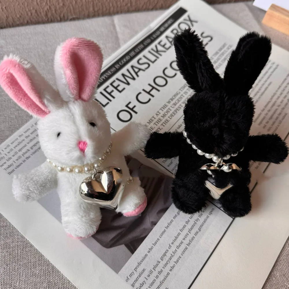 Cuddly Toy Stuffed Doll Black Bunny Doll Fluffy Kawaii Plush Rabbit Toys Cute Ins Style Animal Plush Dressing Doll Bag Pendant