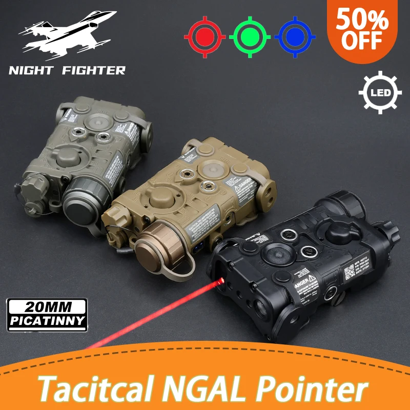 NAGL L3 Tactical Red Dot Green Blue Aiming Simplified Version Led White Light Strobe Airsoft Fit 20mm Rail Hunting Gun Laser