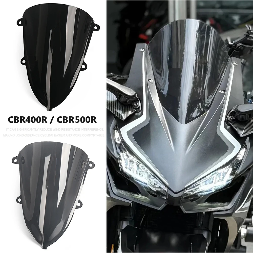 

For Honda CBR400R CBR500R 2019-2025 Racing Motorcycle Windscreen Windshield Wind Deflector CBR 400R 500R CBR400 500 Accessories