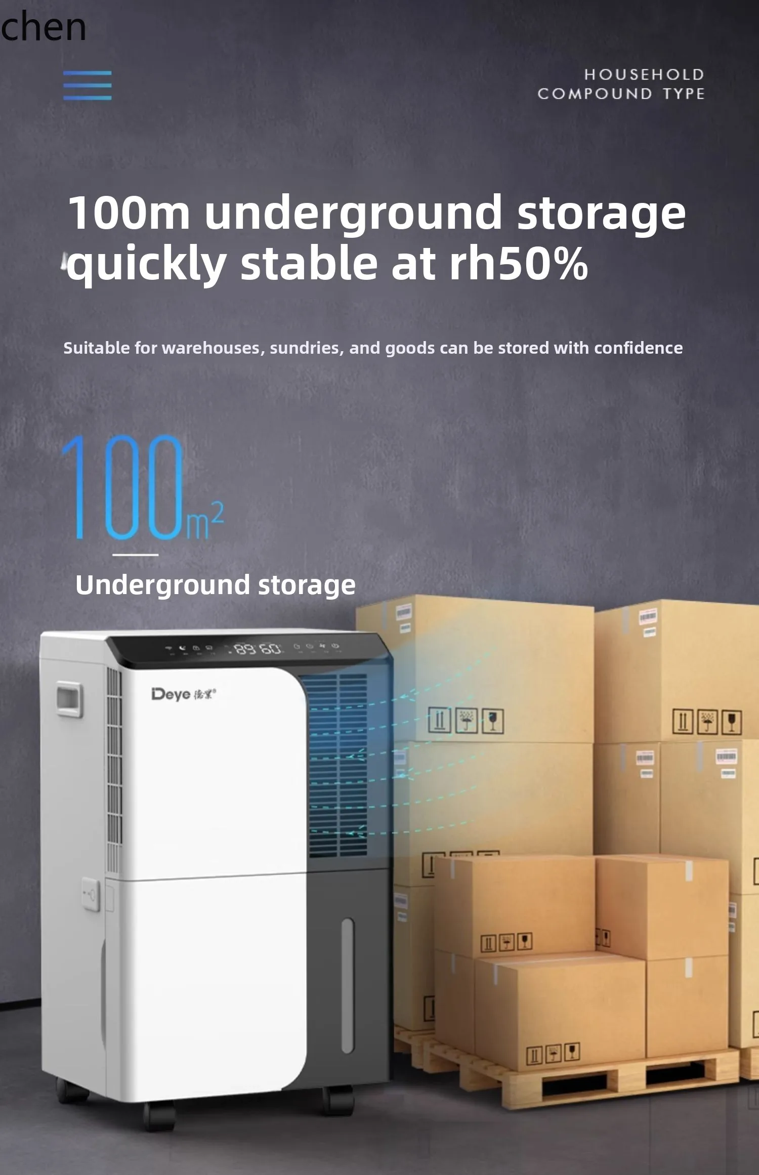 Seminterrato deumidificatore HTT, deumidificatore villa ad alta potenza, industriale