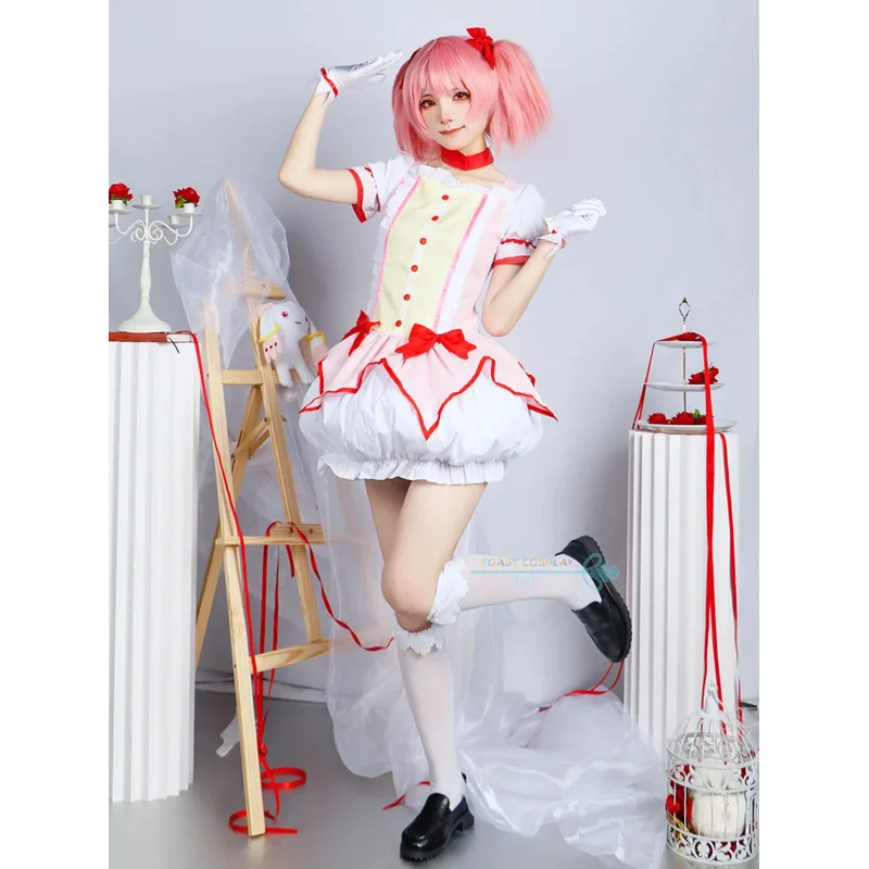 Anime Cosplay Kostuum Puella Magi Madoka Magica Kaname Madoka Akemi Homura Cos Outfits Mooie Rok Pruik Halloween Party Vrouwen
