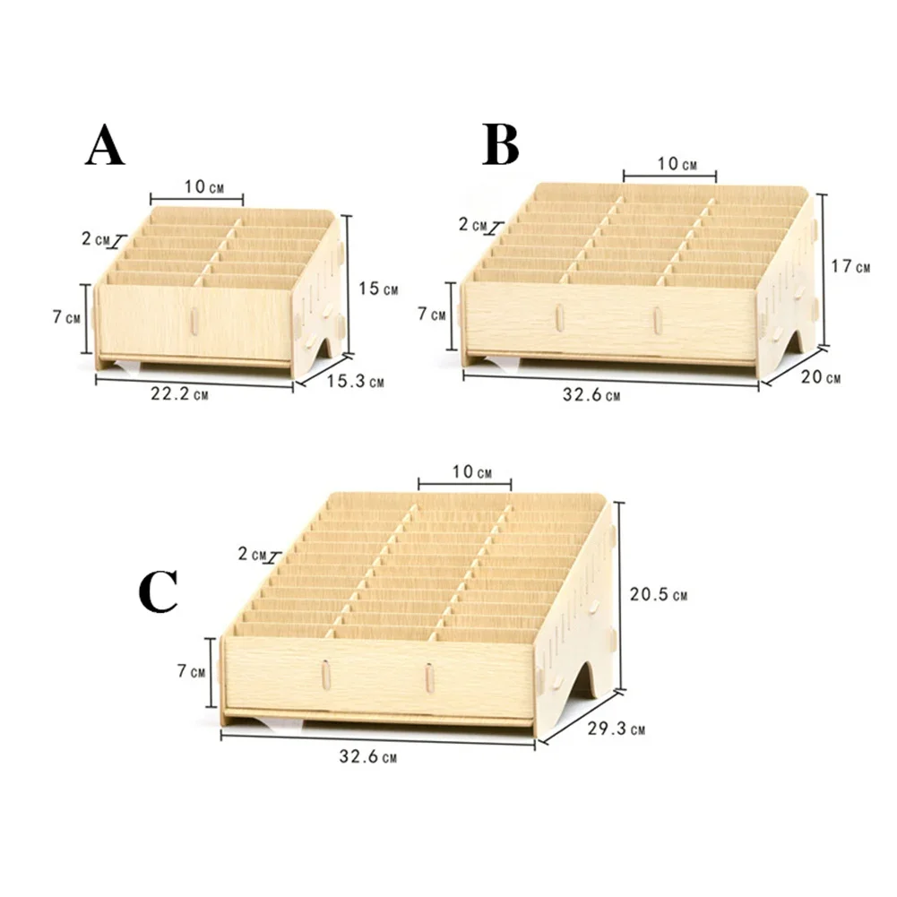 Wooden Mobile Phone Management Storage Box Creative Desktop Office Meeting Finishing Grid Multi Cell Phone Rack Shop Display