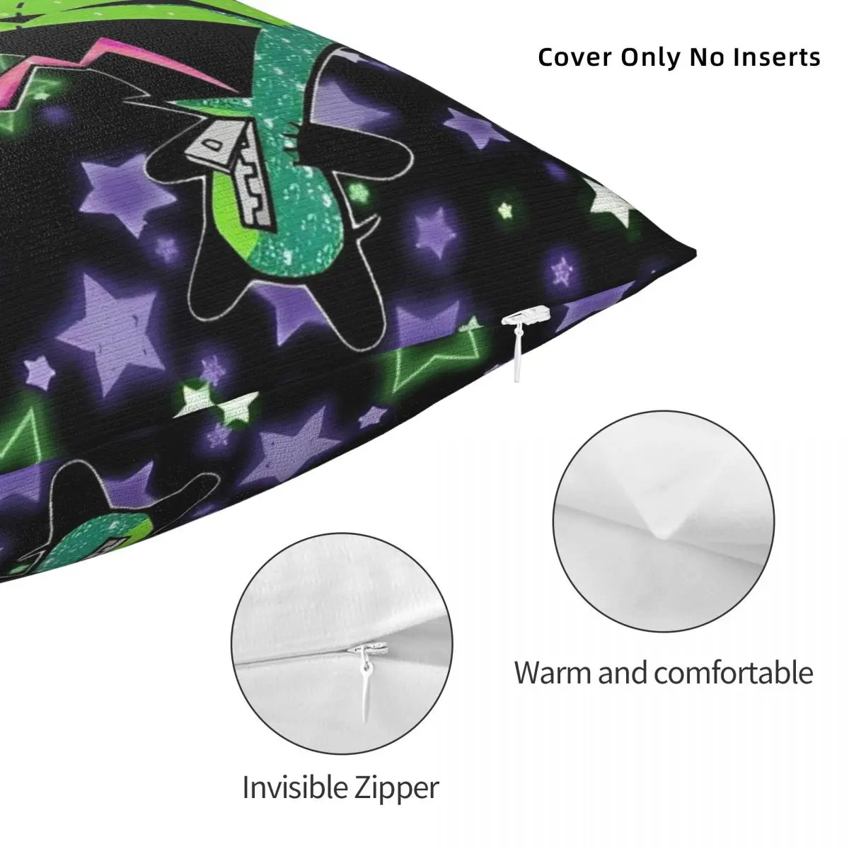 الغزاة Zims لطيف الفيلم وسادة غطاء غطاء الوسادة البوليستر كيس وسادة الرجعية العصرية سادات ل أريكة ديكور المنزل